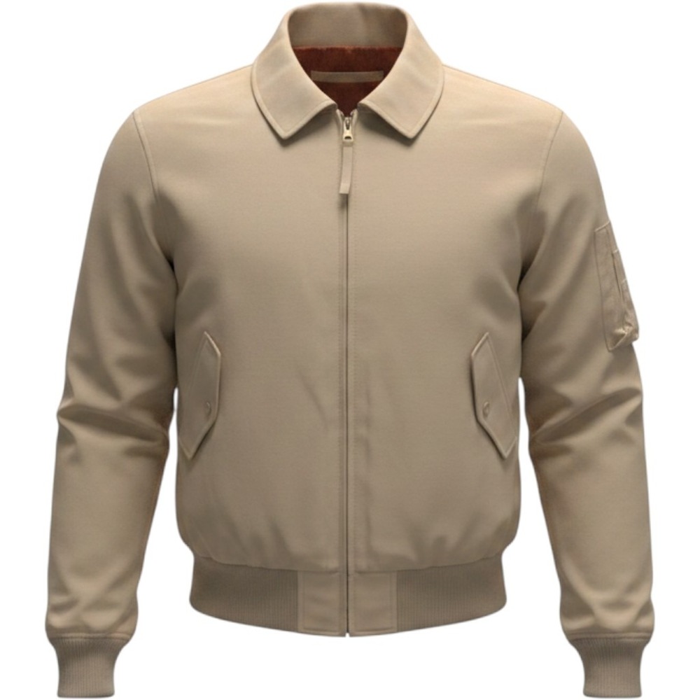 Gibson & Barnes Jacket Mens L FSL-45/P Flyer's Winter Flight Tan Bomber EUC